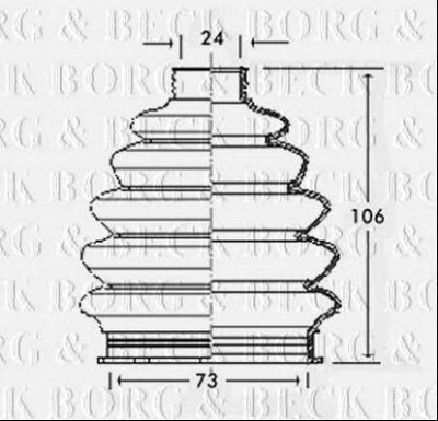 BORG & BECK bcb2328 -  Пыльник, приводной вал